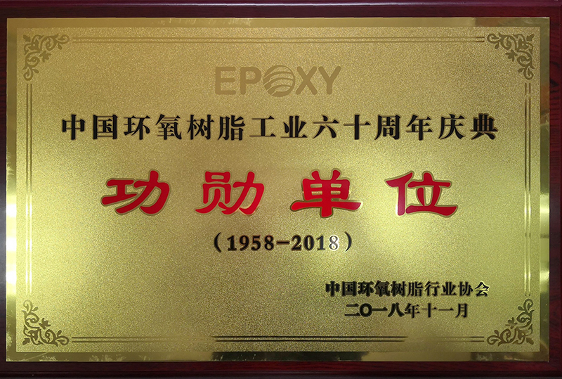 中国环氧树脂工业六十周年庆典功勋单位